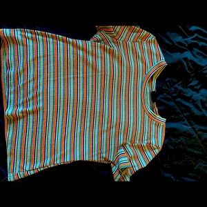 Form fitting striped shirt